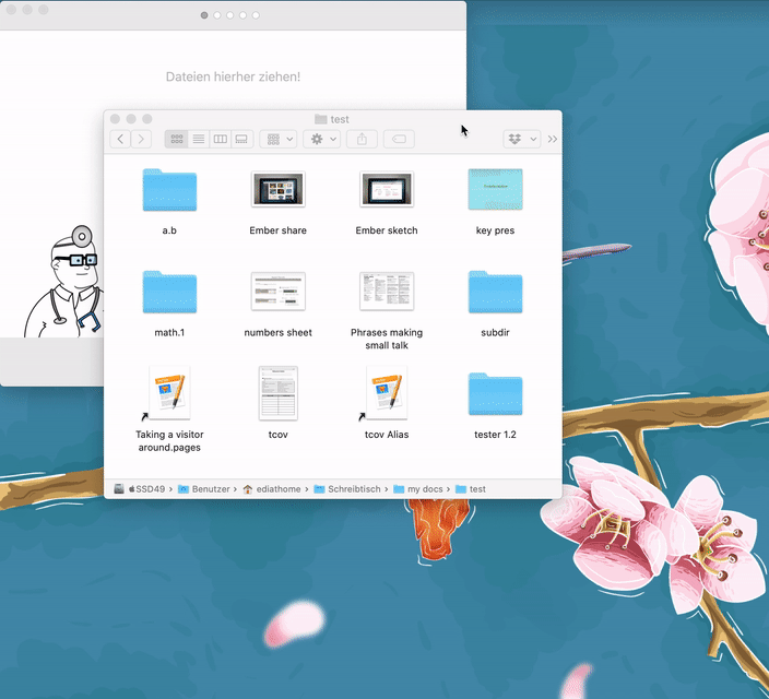 Quick demo of Finder service item…