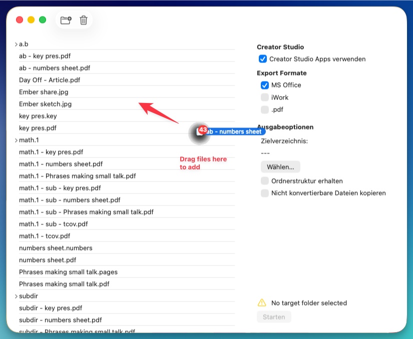 A screenshot showing Docxtor in action